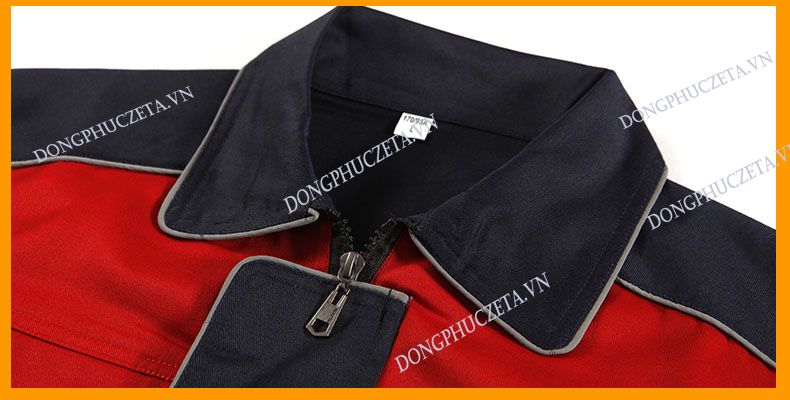 cổ bẻ đồng phục bảo hộ lao động