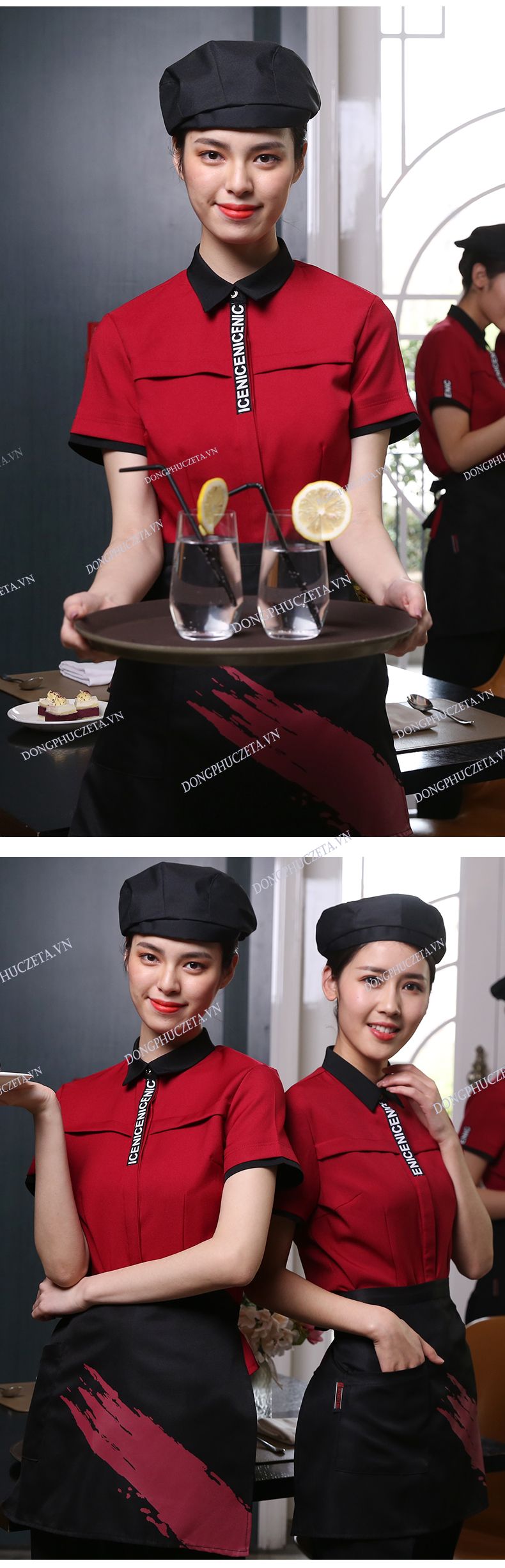 đồng phục nhân viên nữ quán cafe