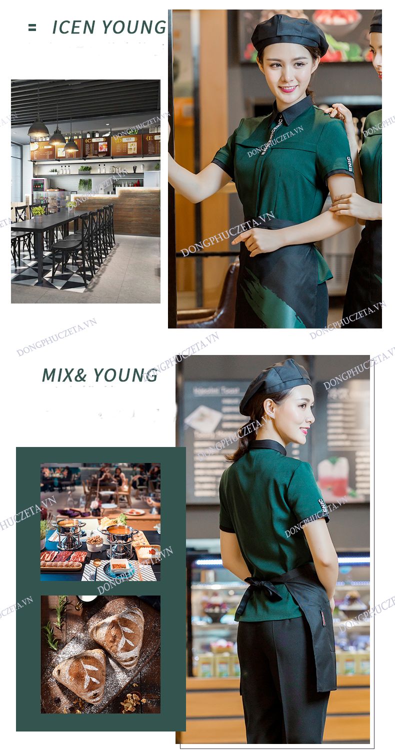 mẫu đồng phục quán cafe đẹp