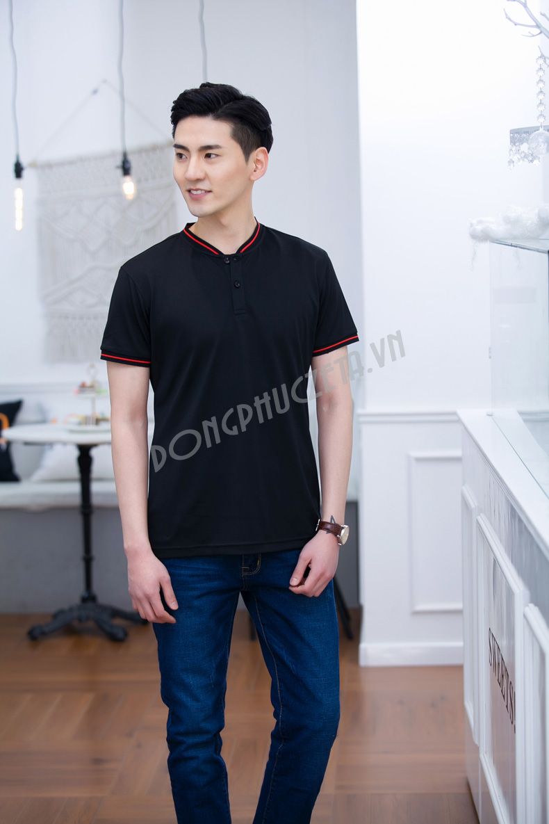 áo phông đồng phục màu đen