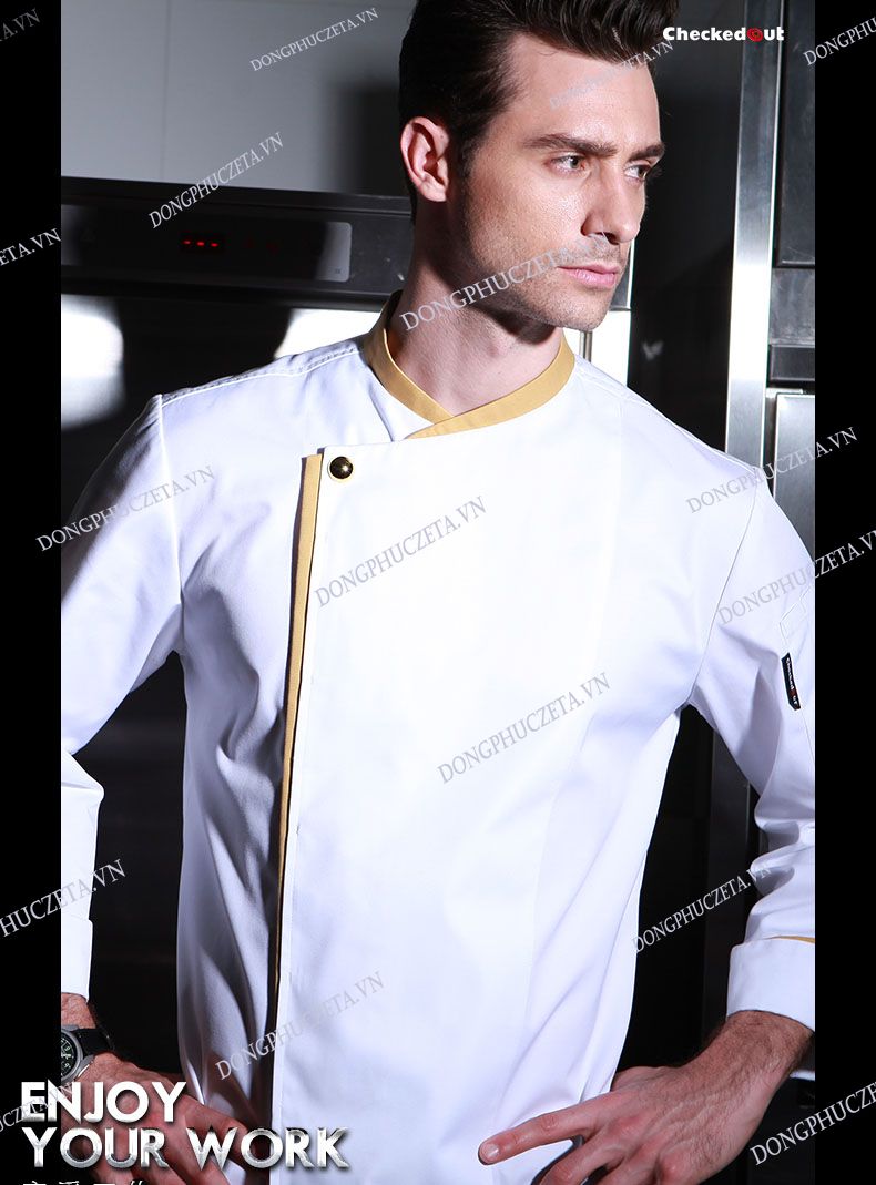 đồng phục bếp màu trắng đẹp nhất