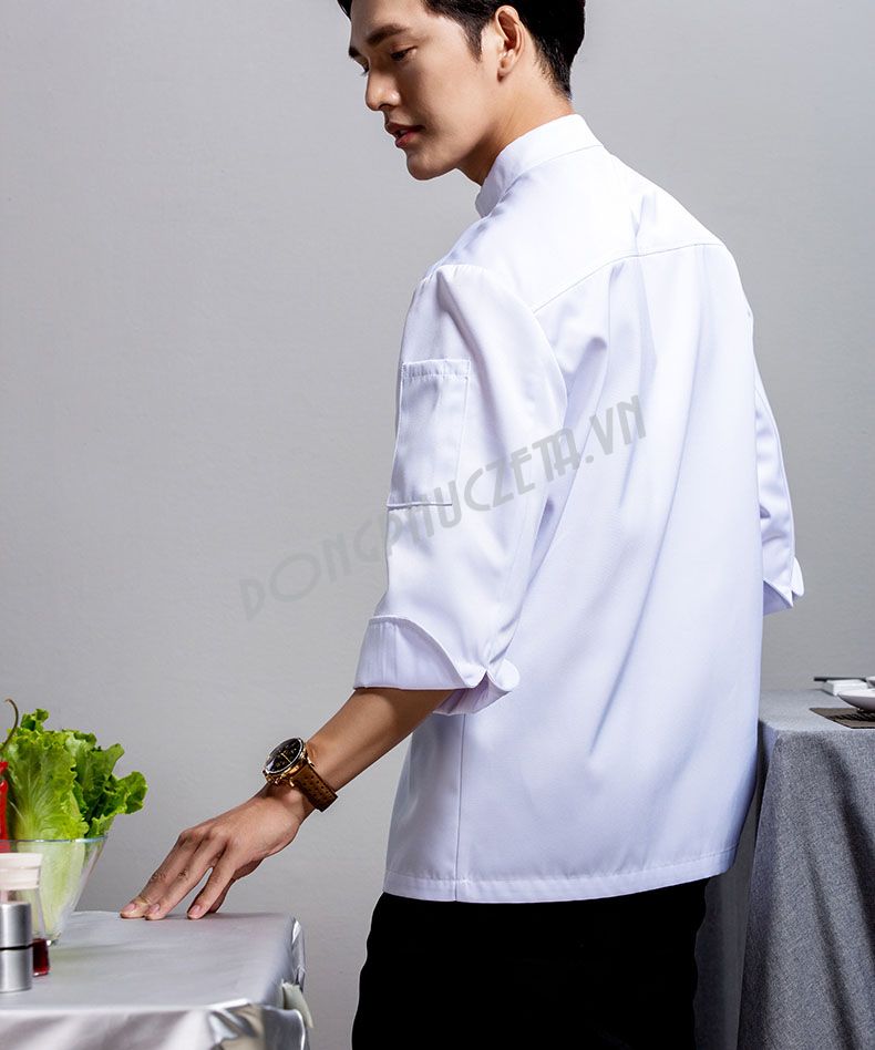 đồng phục nấu bếp màu trắng