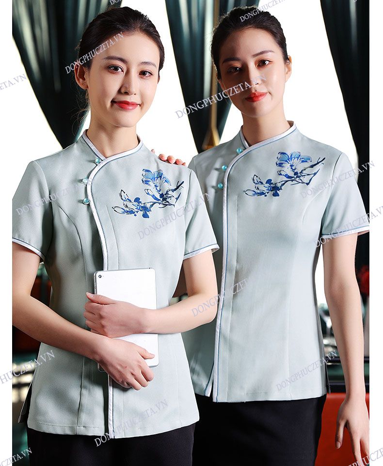 đồng phục nhà hàng trung quốc mùa hè