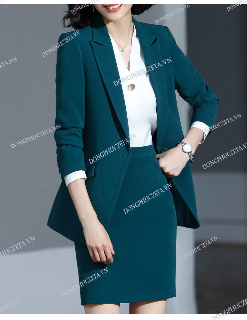 mẫu đồng phục vest nữ văn phòng 2021