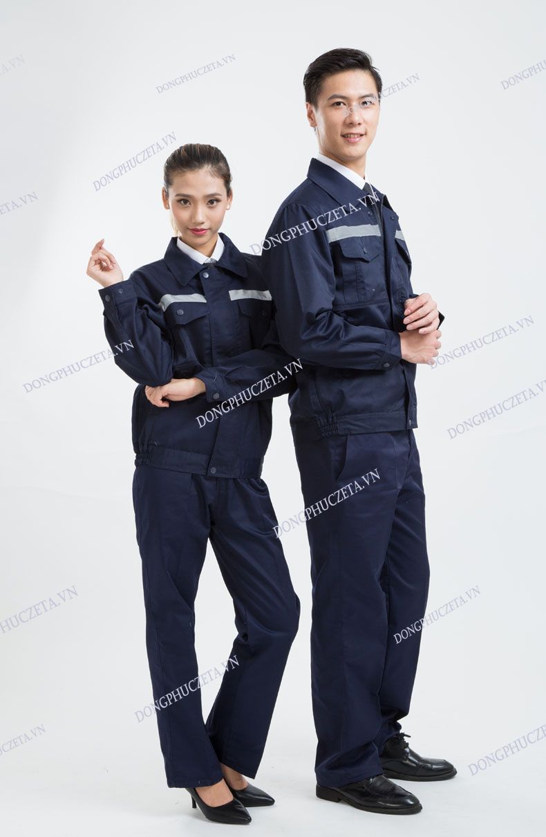 áo đồng phục kỹ thuật điện xanh tím than