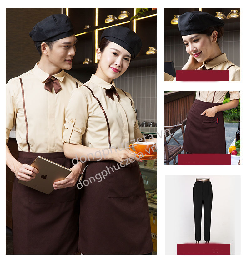 may áo đồng phục nhân viên nhà hàng tại Thái bình