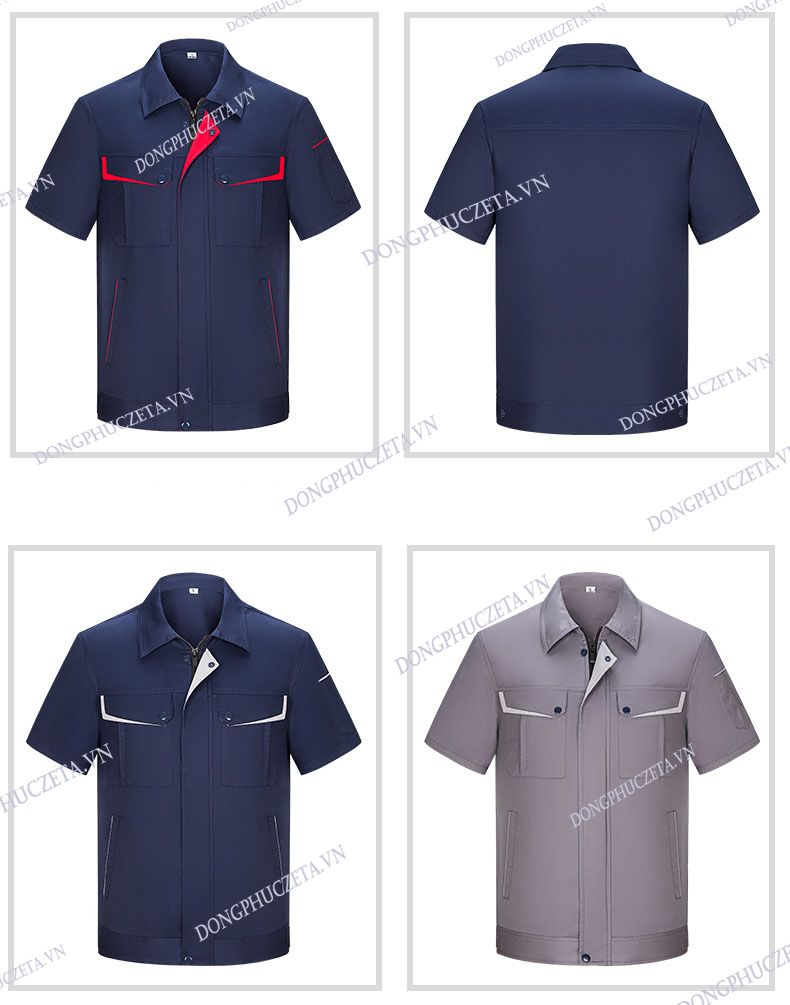 đồng phục nhân viên kỹ sư màu xanh dương