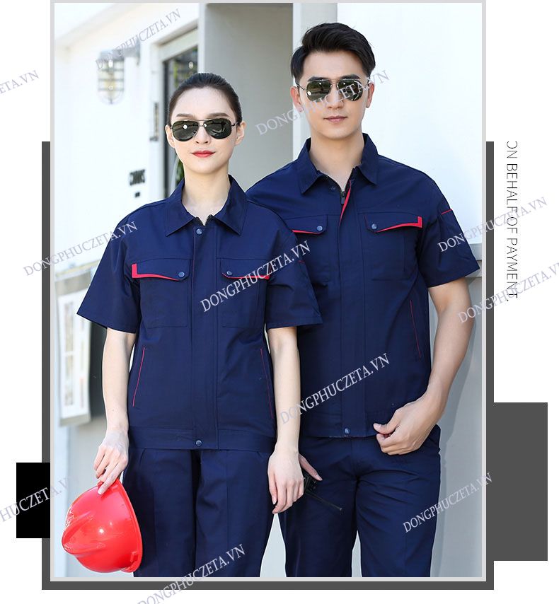đồng phục nhân viên kỹ thuật cộc tay