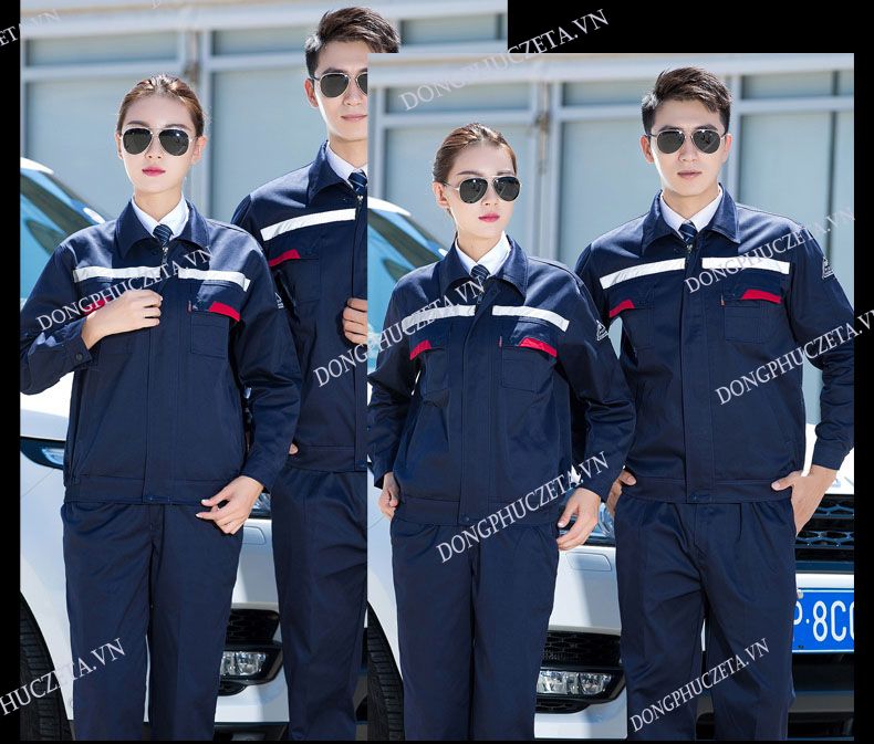 mẫu quần áo kỹ thuật màu xanh đen