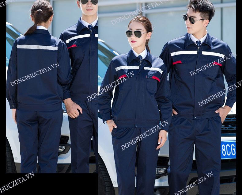 mẫu quần áo kỹ thuật nam màu xanh đen