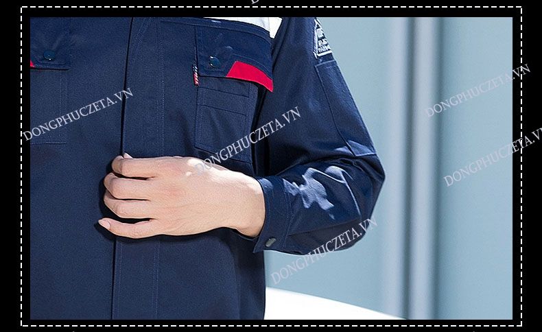 túi và tay áo đồng phục kỹ thuật điều hòa