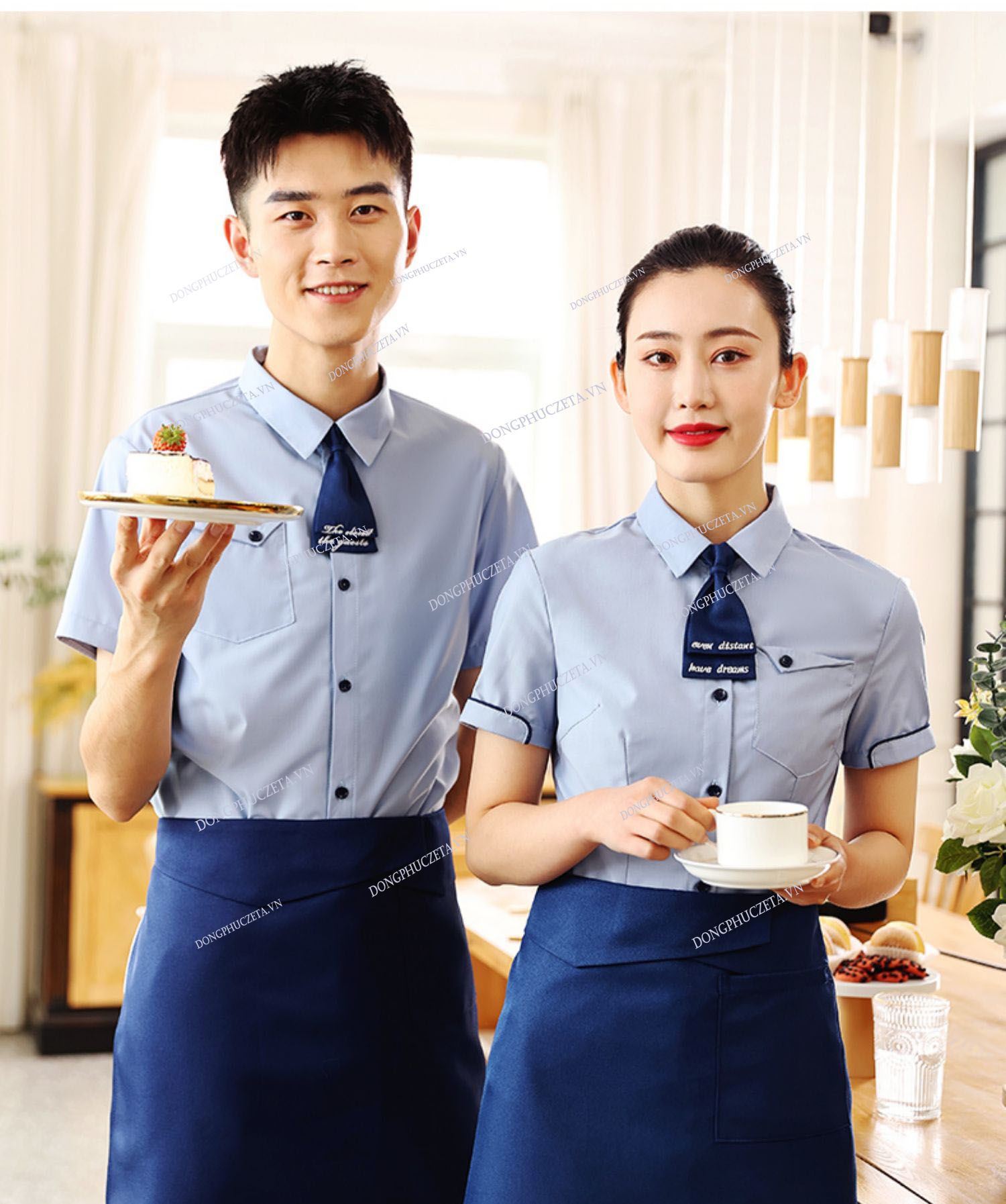áo sơ mi đồng phục nhân viên quán cafe