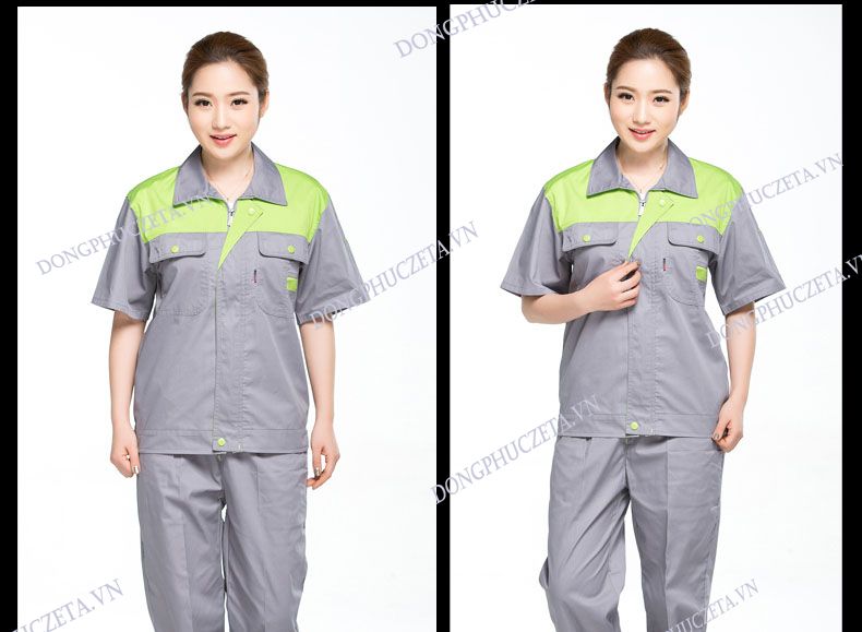 quần áo kỹ sư công trình cộc tay