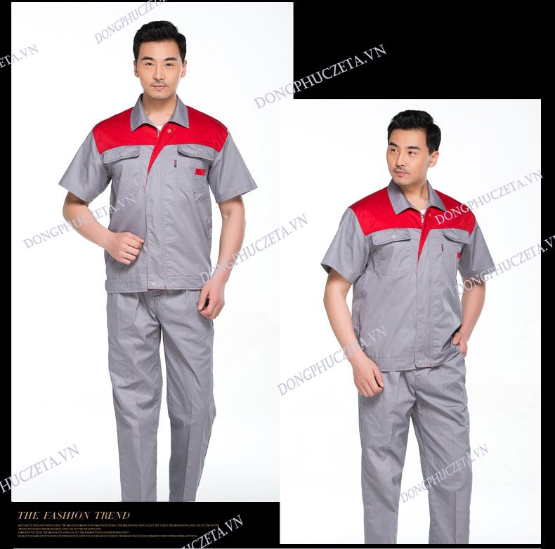 may quần áo công nhân công trình