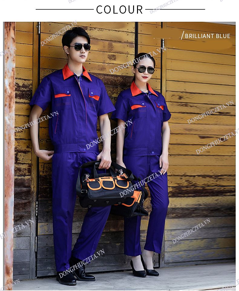 quần áo bảo hộ lao động màu xanh navy