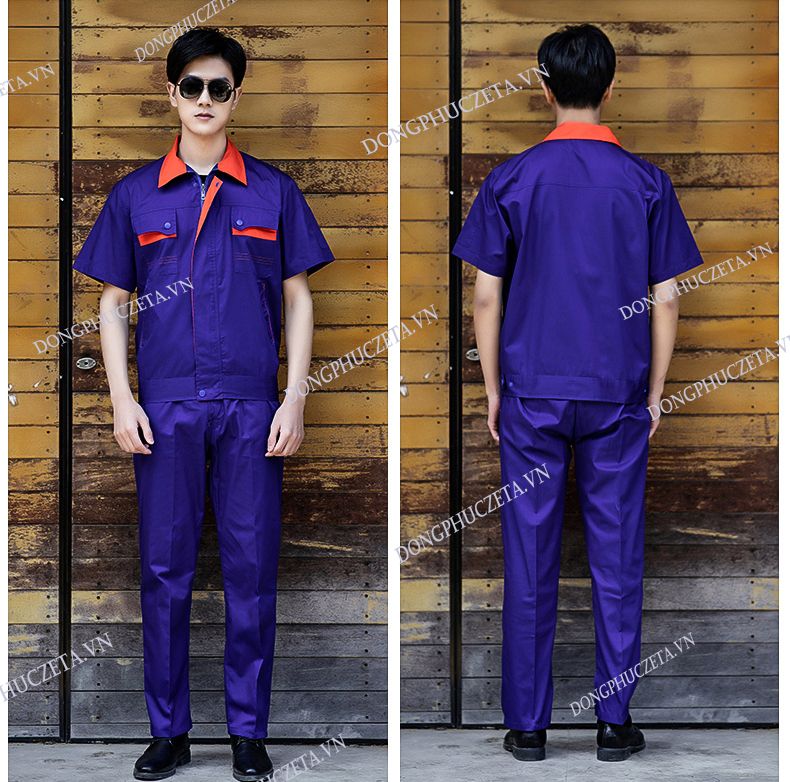 quần áo đồng phục bảo hộ lao động cộc tay