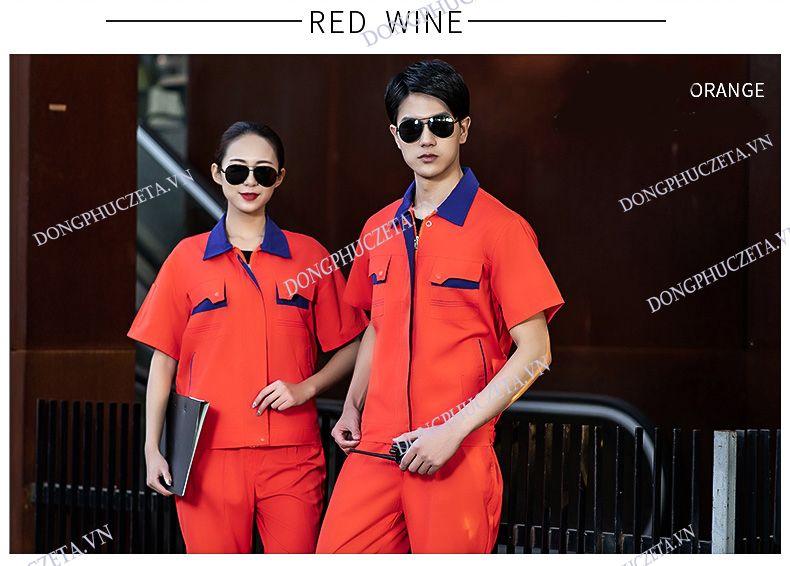 áo bảo hộ lao động màu da cam