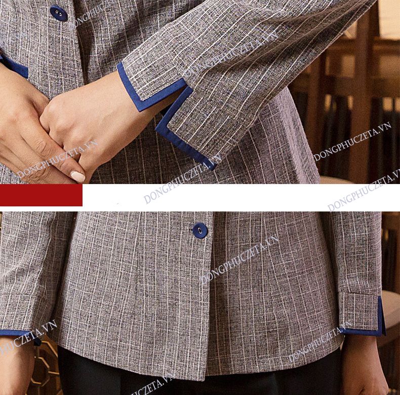 chi tiết cánh tay đồng phục buồng đẹp