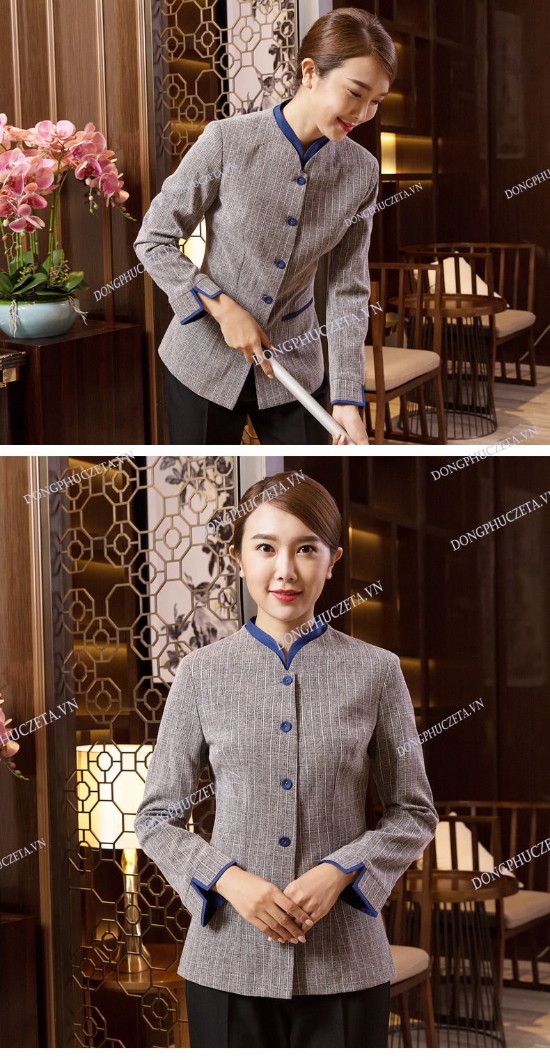 đồng phục buồng phòng may sẵn đẹp