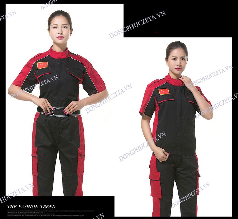 may đồng phục garage ô tô