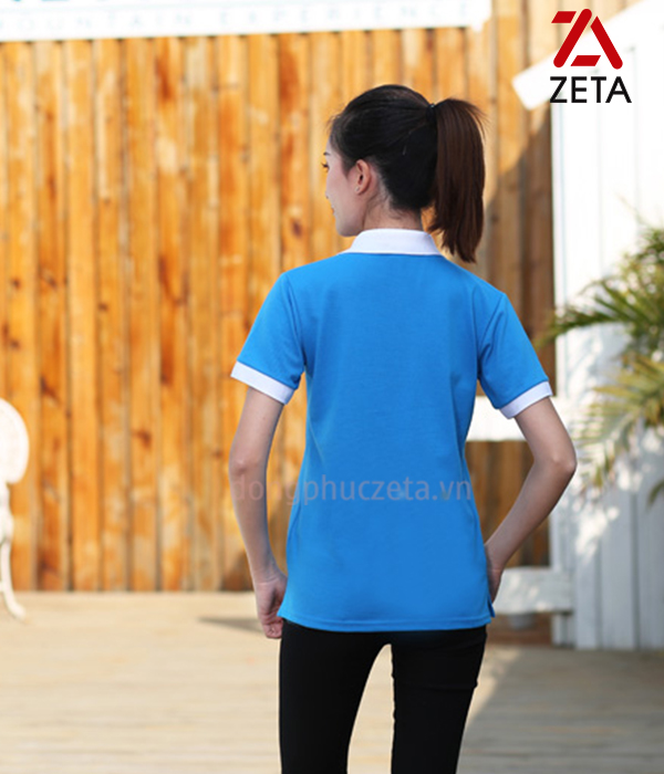 đồng phục áo phông màu xanh da trời