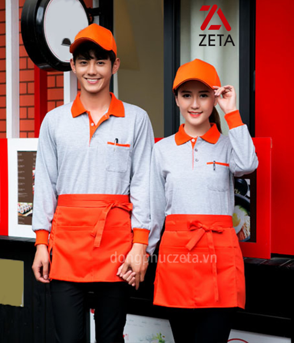 đồng phục áo phông phục vụ nhà hàng dài tay