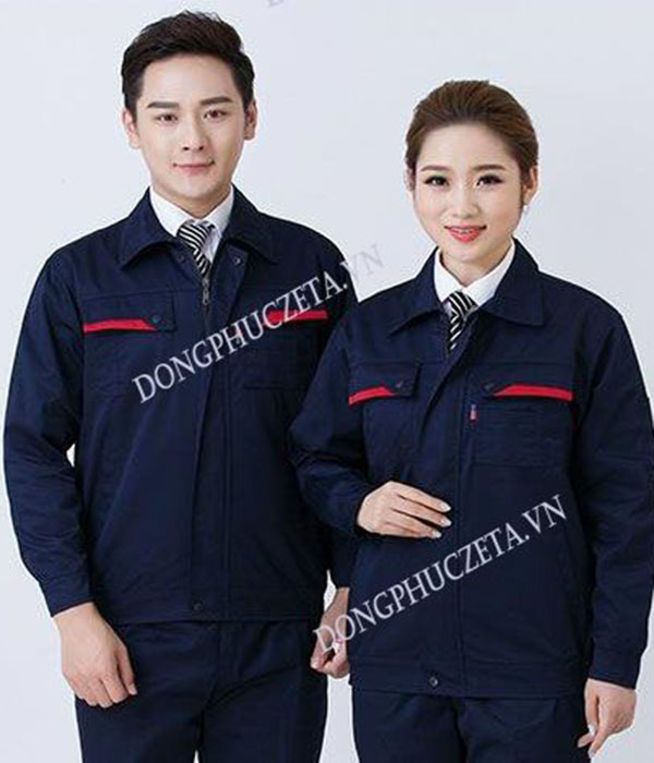 Mẫu đồng phục kỹ thuật điện nước, điện lạnh màu xanh đen