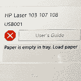 Máy in HP 107, 135, 137 lỗi Paper is empty in tray. Load Paper