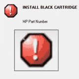 Máy in HP lỗi install black cartridge