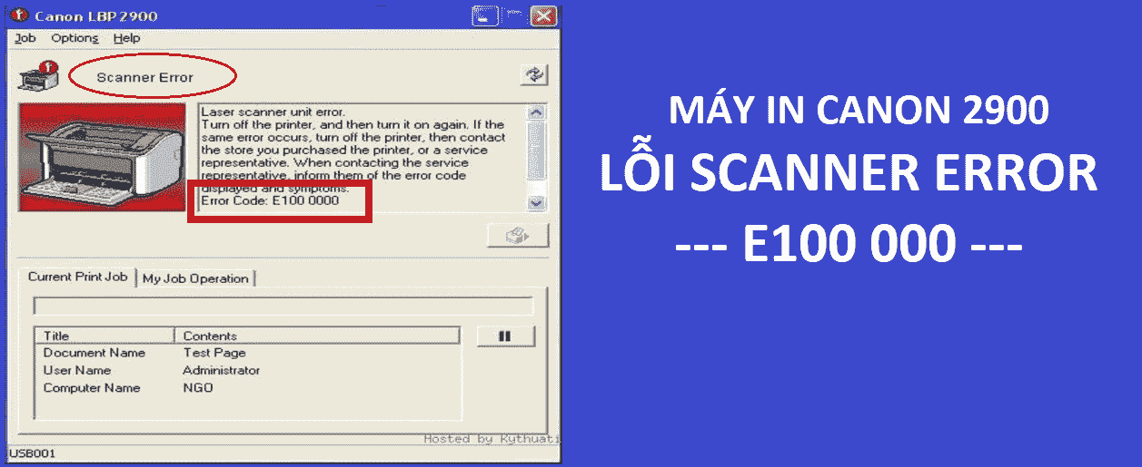 canon 2900 lỗi scanner error