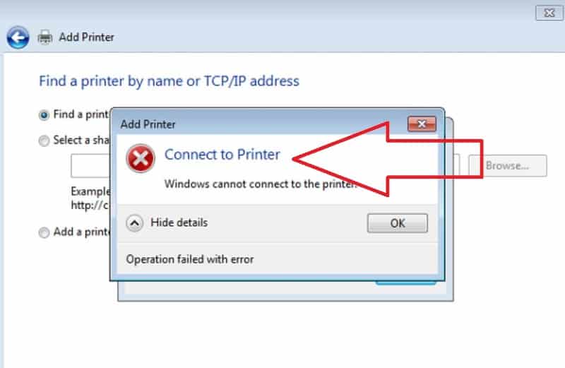 connect to printer chia sẻ máy in