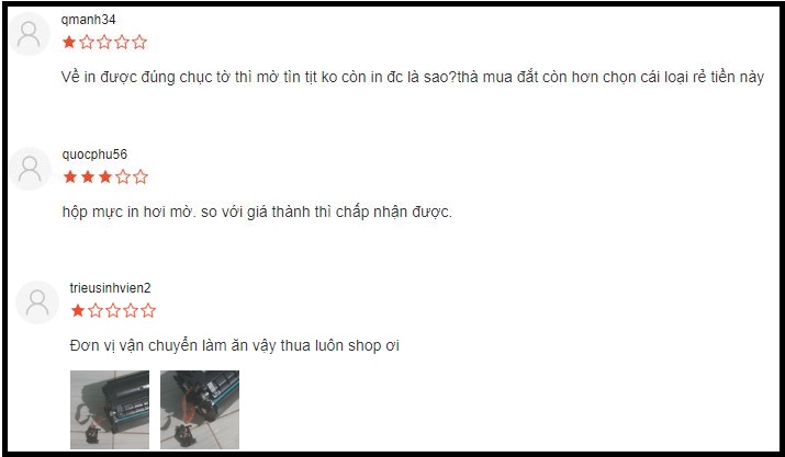 đánh giá hộp mực mua trên shopee