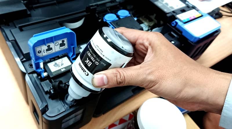 Đổ mực máy in màu Epson