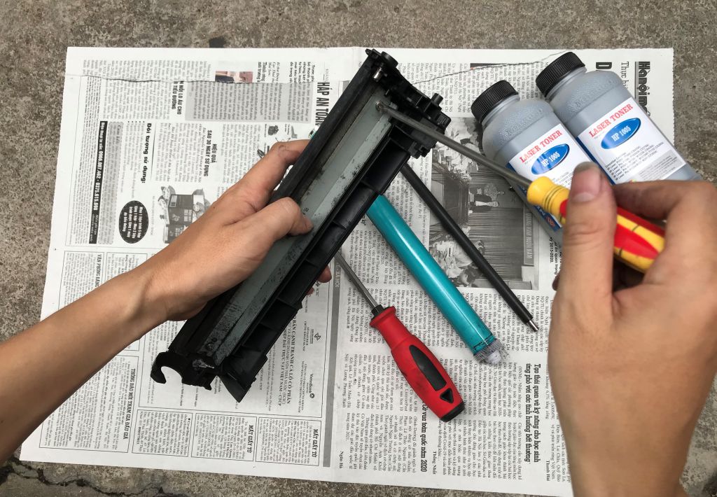 đổ mực máy in samsung