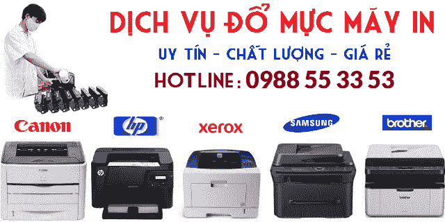 Đổ mực máy in tại Dương Nội