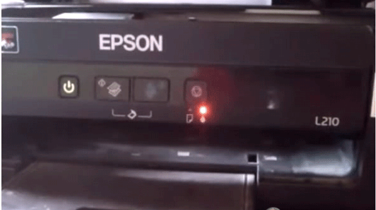 Máy in epson báo đèn đỏ ở đèn hình giọt nước