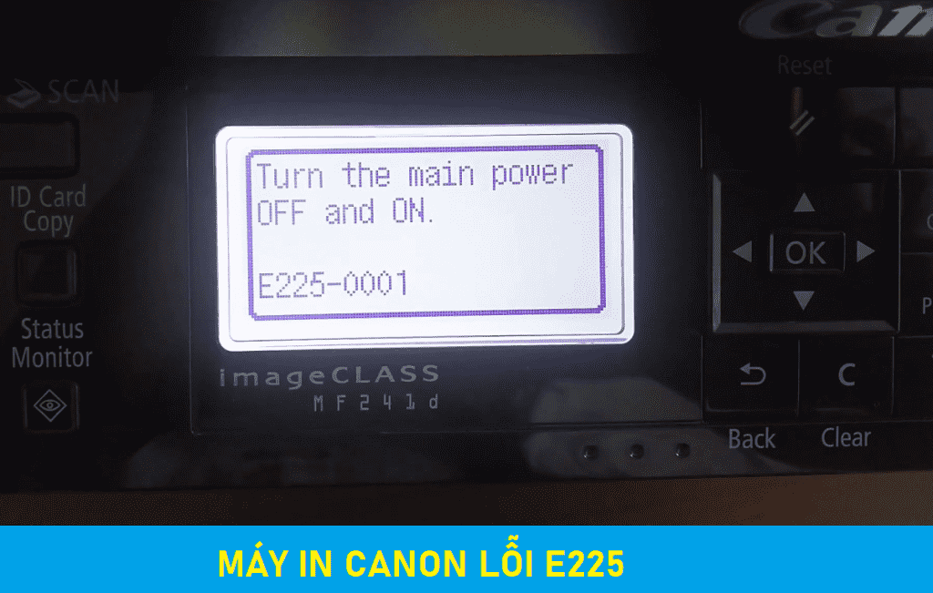 Máy in canon lỗi E225