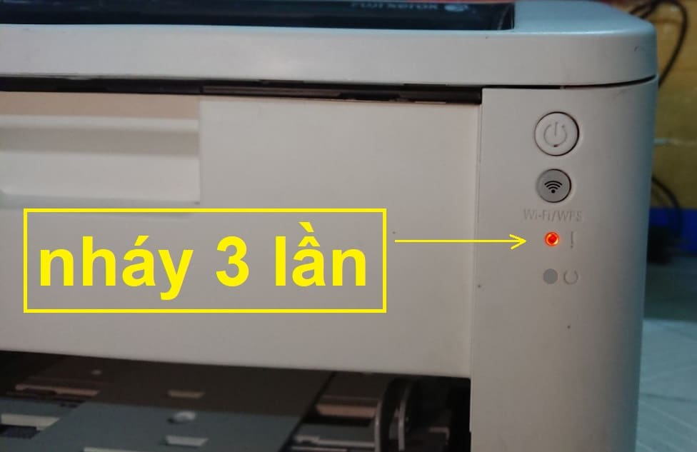 máy in fuji xerox nháy đèn đỏ 3 lần