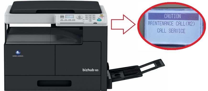 máy photocopy Konica-Minolta bizhub 165 báo lỗi
