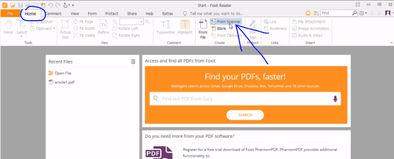 scan tài liệu bằng foxit reader