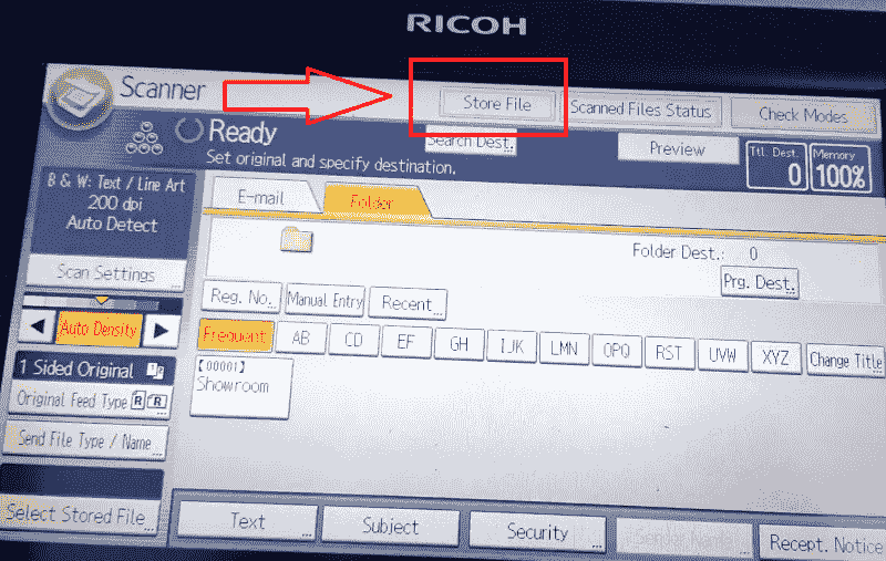 scan to usb ricoh