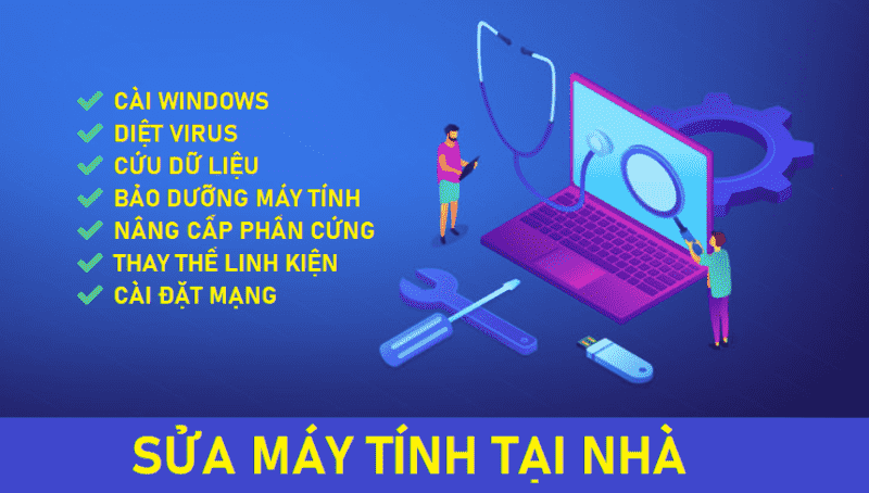 Sửa máy tính tại Tân Mai