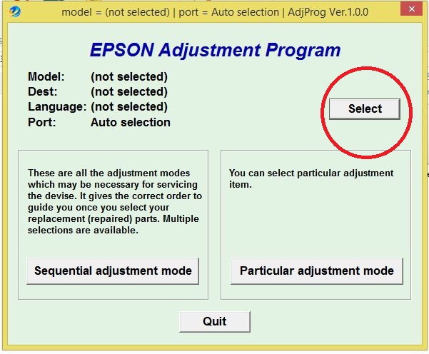 tool reser mực thải máy in EPSON L110