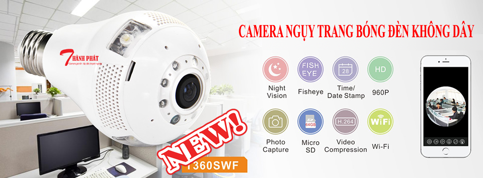 camera ngụy trang dạng bóng đèn