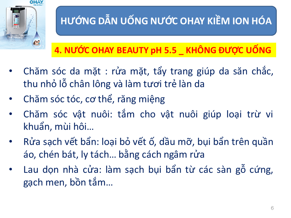 máy lọc nước tạo kiềm có khả năng làm đẹp