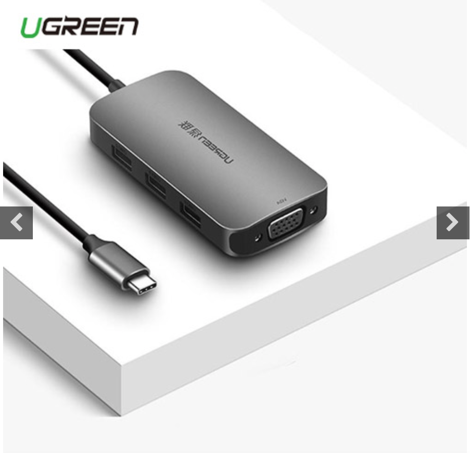 CÁP USB-C TO VGA + USB 3.0 (50210) UGREEN