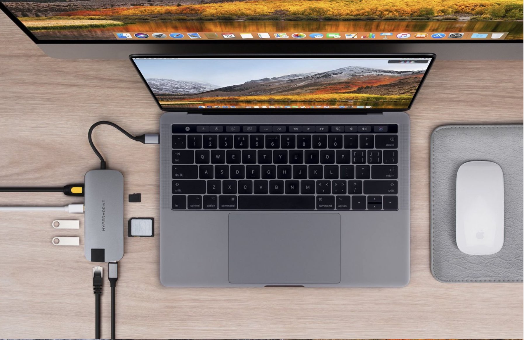 Cổng chuyển Hyperdrive SLIM 8 in 1 USB-C Hub for MacBook, PC & Devices