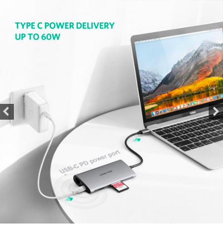 UGREEN 8 IN 1 USB-C HUB MULTI-PORT TYPE C ADAPTER (50538)