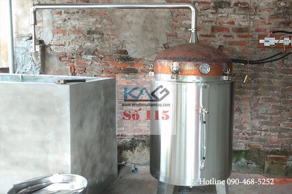 Bộ nấu rượu hiện đại của KAG - công suất 100kg/mẻ - đã được lắp đặt hoàn thiện tại Phú Thọ