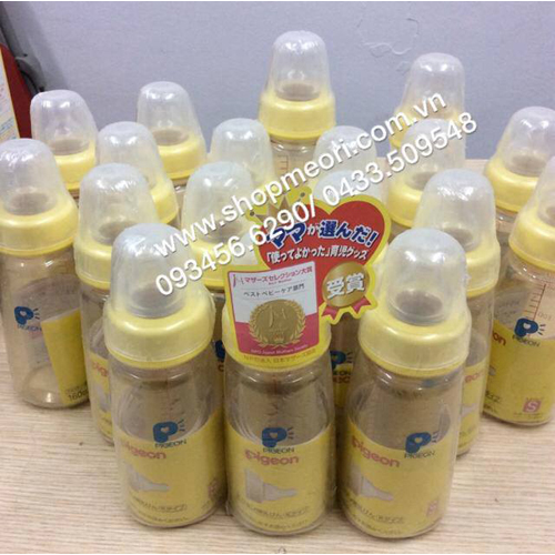 BÌNH SỮA NHỰA PIGEON CỔ HẸP 160ML - NHẬT